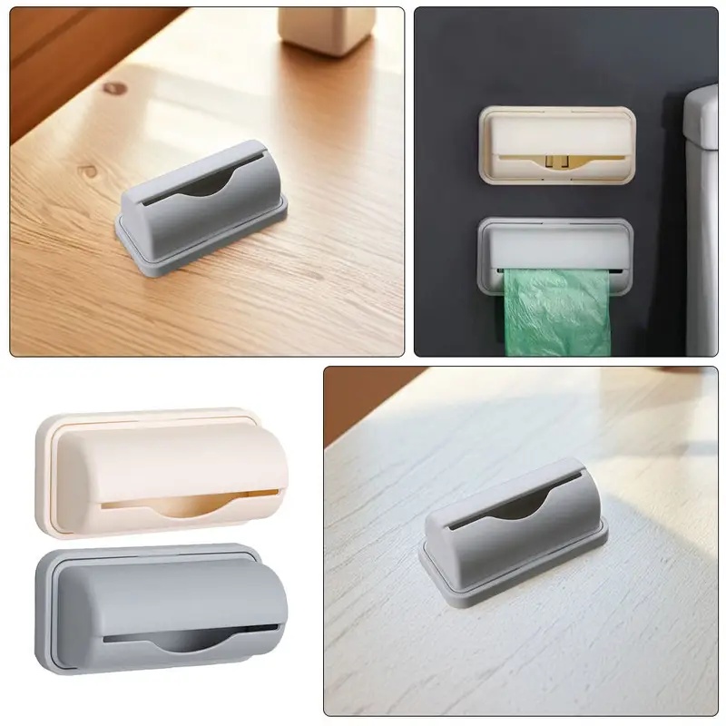 Kitchen Zo - ที่เก็บถุงขยะติดผนัง 1/2/3/4 ชิ้น อุปกรณ์จัดเก็บถุงขยะที่จำเป็นสำหรับห้องครัว ตู้เก็บของ ชั้นวางของ