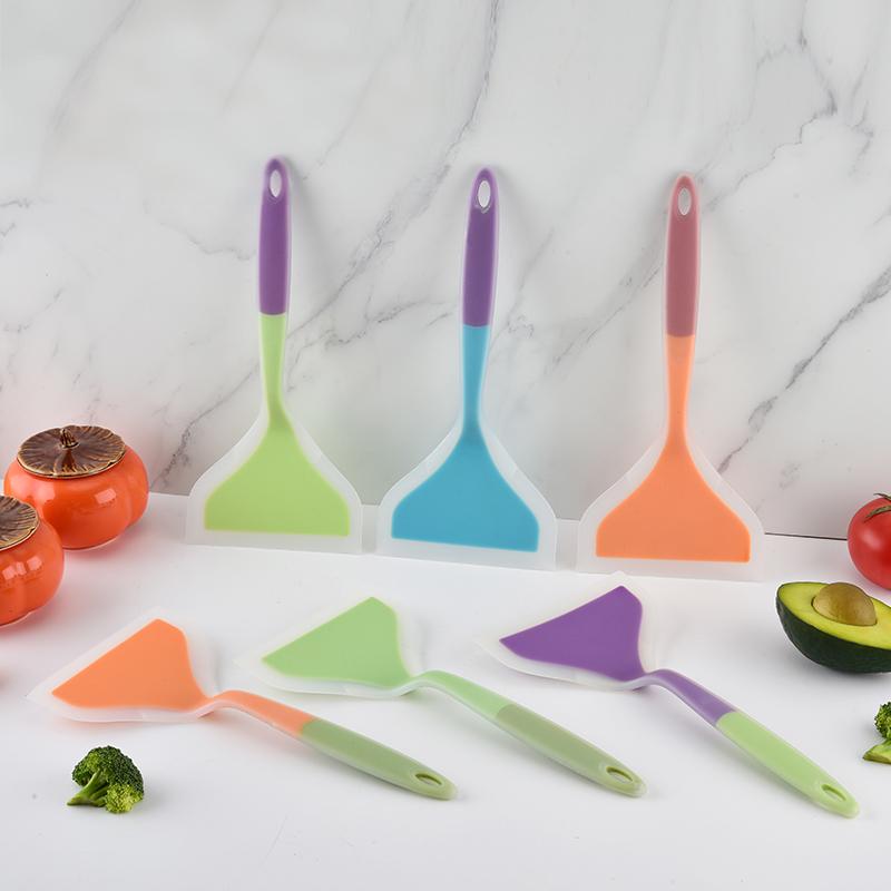 Kitchen Baking Utensil Set - ชุดตะหลิวซิลิโคนเกรดอาหาร 1 ชิ้น ทนความร้อน ไม่ติดกระทะ อุปกรณ์ทำอาหารและอบขนมหลากสีสันสำหรับห้องครัว