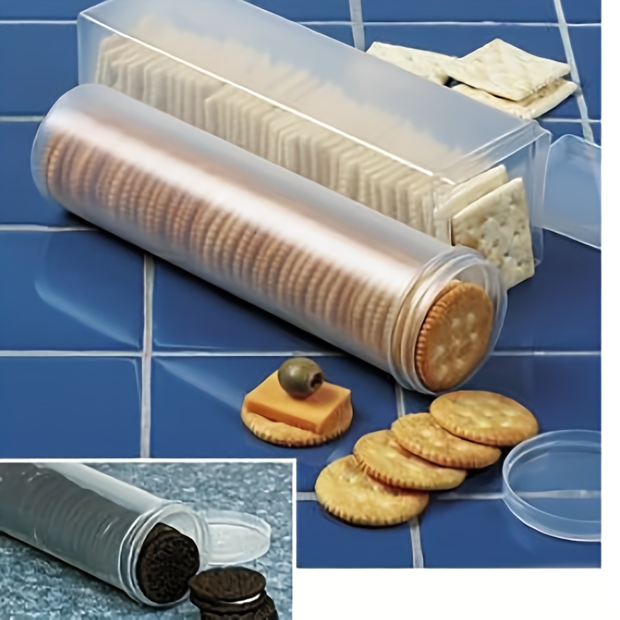Kitchen Zo - กล่องเก็บอาหารทรงสี่เหลี่ยมใสแบบมีฝาปิด - กล่องจัดระเบียบในครัวแบบพลาสติกนำกลับมาใช้ใหม่ได้สำหรับพาสต้า บิสกิต ขนมขบเคี้ยว