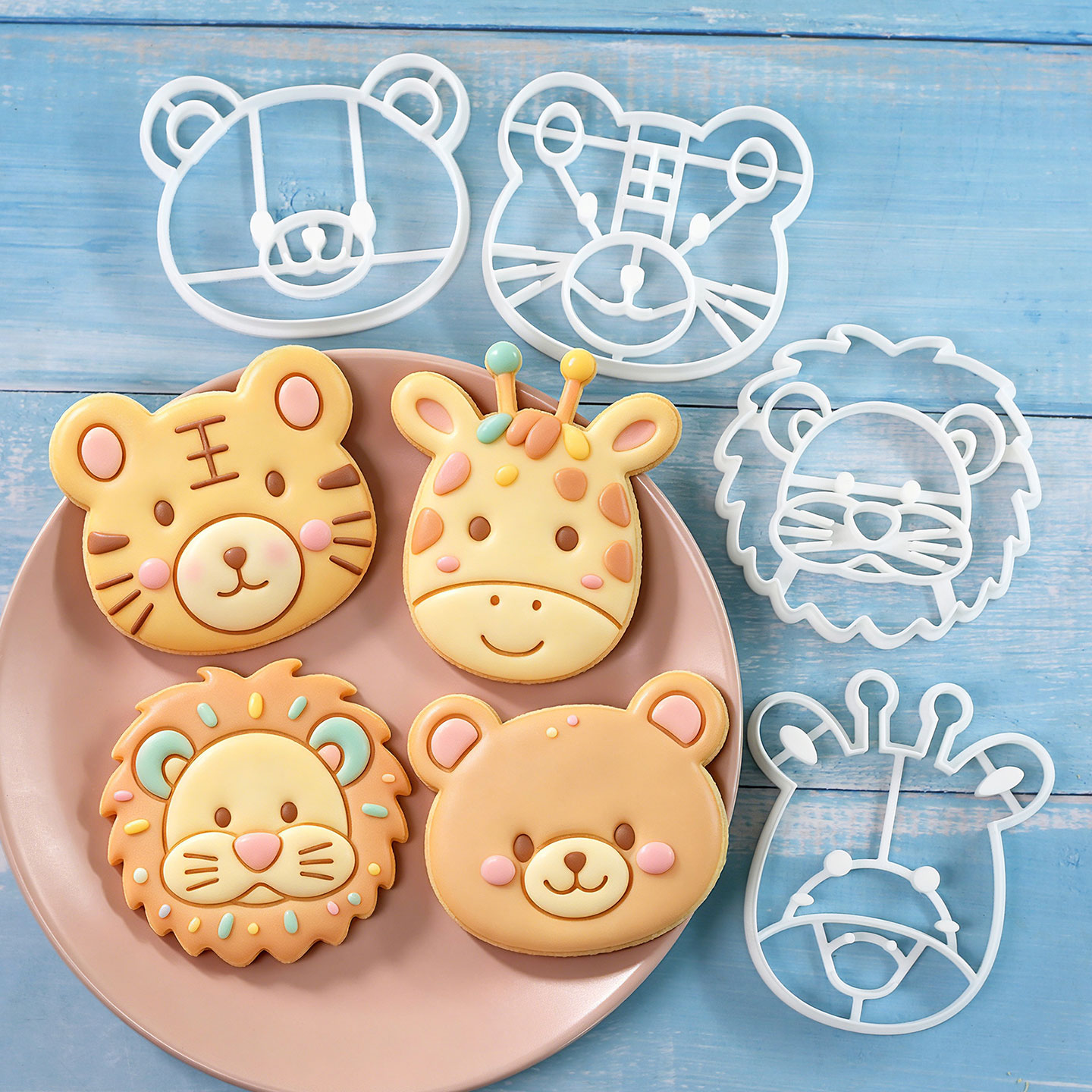 Kitchen Baking Kit - ชุดตัวตัดคุกกี้รูปสัตว์ 4 ชิ้น 3 มิติ น่ารัก