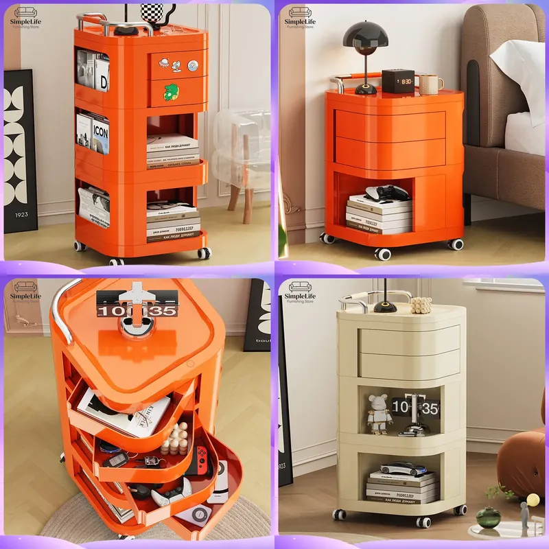 Kitchen Baking Trolley - รถเข็นครัวพร้อมล้อเลื่อน ตู้เก็บของเคลื่อนที่สำหรับทำอาหาร อบขนม สถานีเตรียมอาหาร รถเข็นอเนกประสงค์แบบเคลื่อนที่