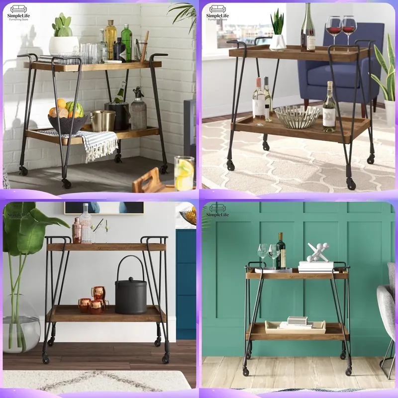 Kitchen Baking Trolley - รถเข็นครัวพร้อมล้อเลื่อน สำหรับทำอาหาร อบขนม ชงชา เสิร์ฟอาหาร เตรียมอาหาร