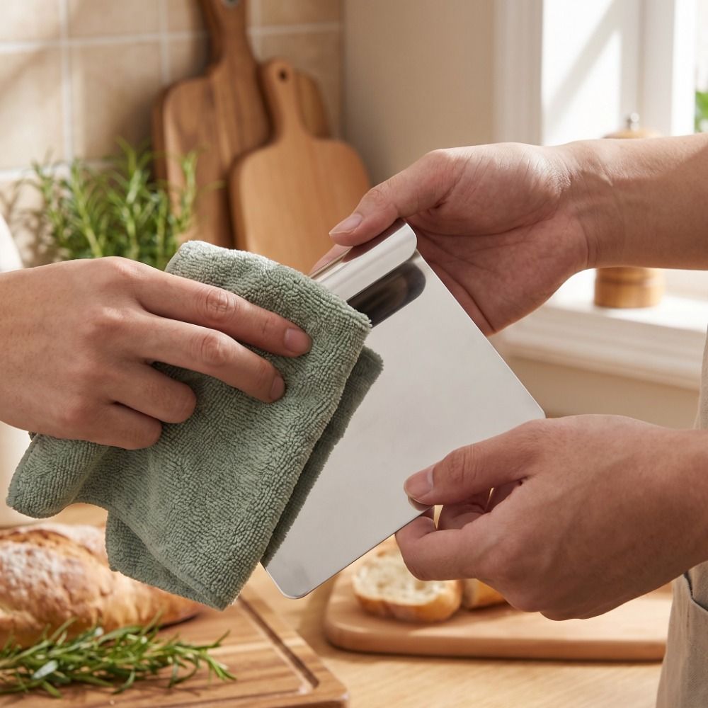 ที่ขูดแป้งสแตนเลส 304 แบบแบน เ - Bench Scraper Dough บทวิจารณ์และราคา