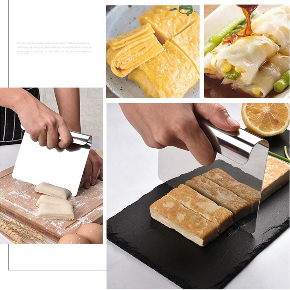 ที่ขูดแป้งสแตนเลส 304 แบบแบน เ - Bench Scraper Dough บทวิจารณ์และราคา