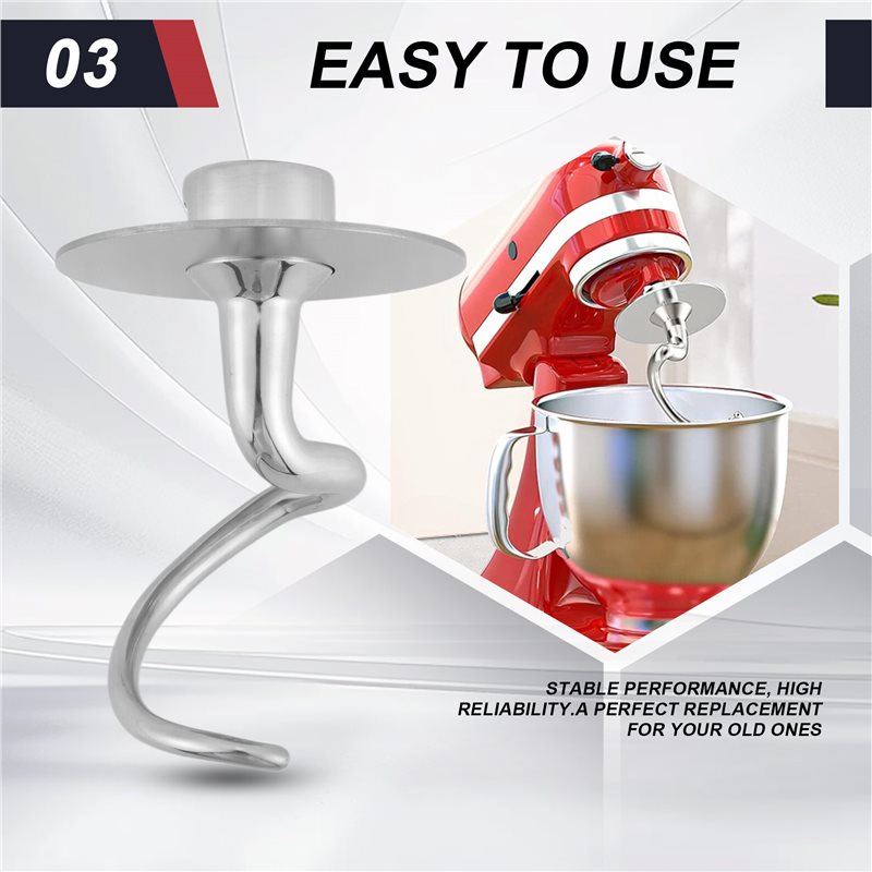 ตะขอเกี่ยวแป้งแบบเกลียวสแตนเลส - Stand Mixer Bowl บทวิจารณ์และราคา