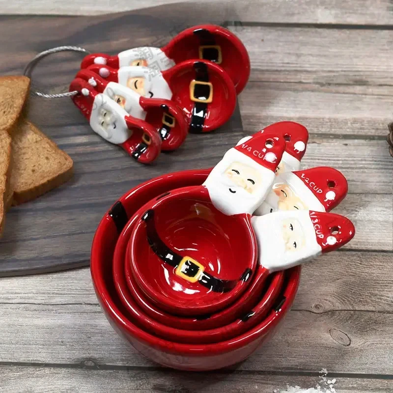 4 ชิ้นคริสต์มาสช้อนวัดชุด 3D ม - Kitchen Baking Kit บทวิจารณ์และราคา