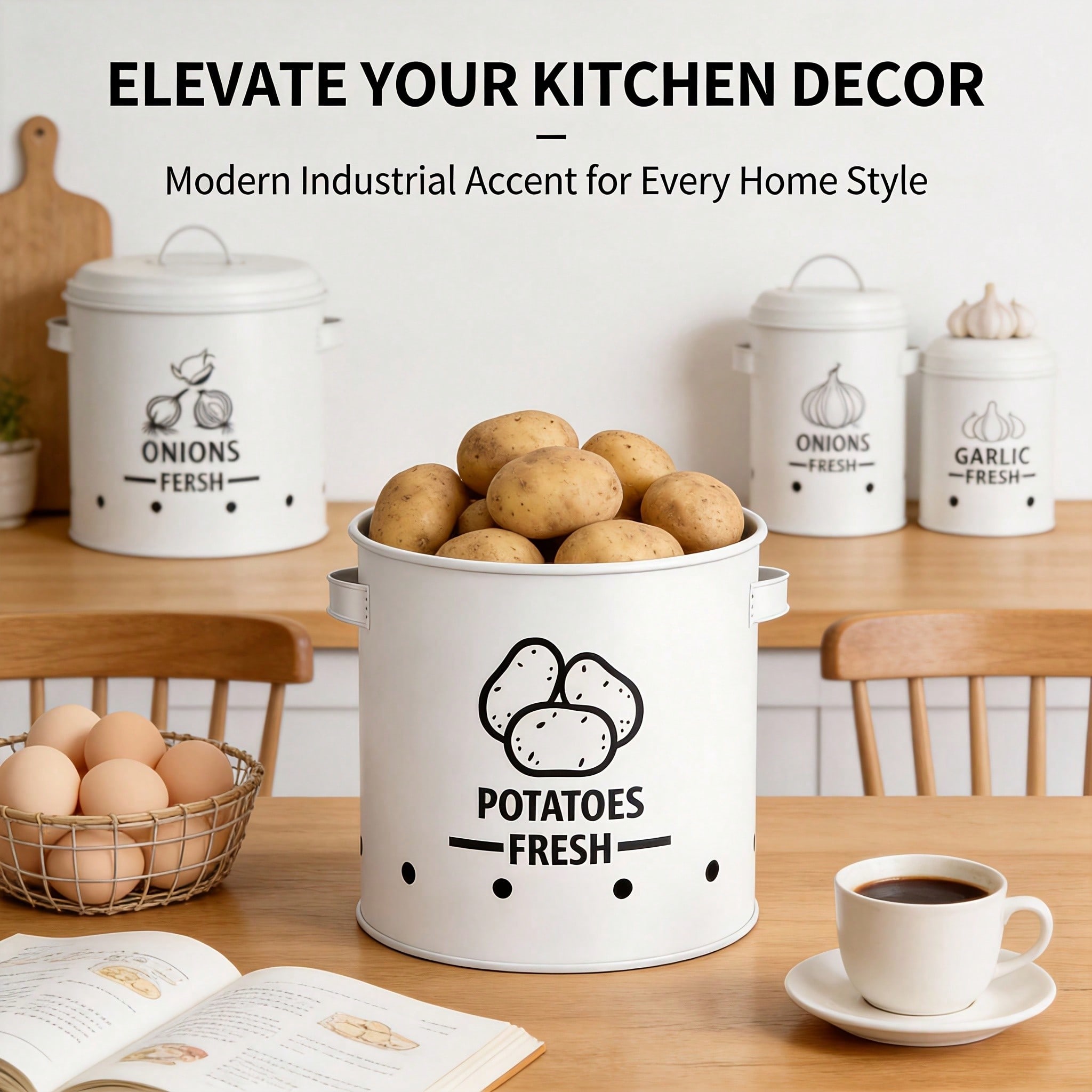 ชุดกล่องเก็บมันฝรั่ง หัวหอม กร - Kitchen Zo บทวิจารณ์และราคา