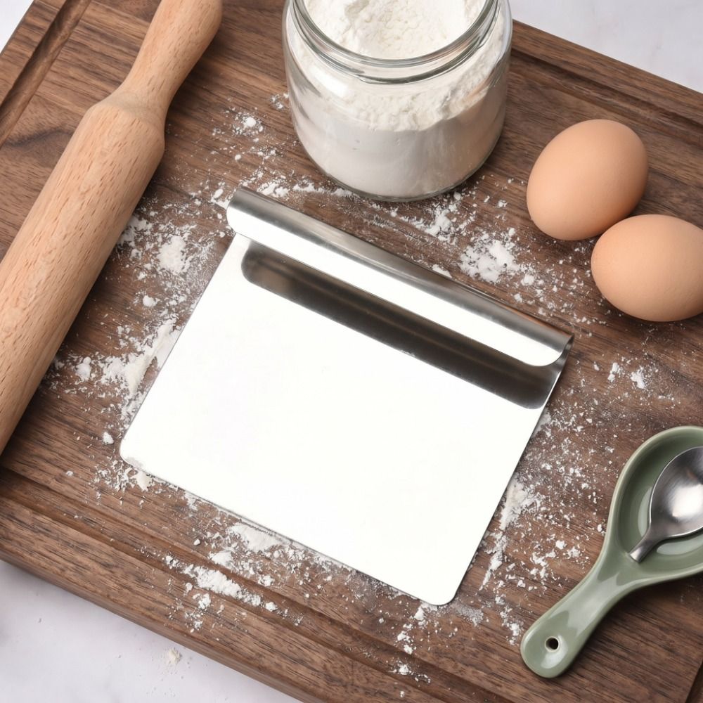 ที่ขูดแป้งสแตนเลส 304 แบบแบน เ - Bench Scraper Dough บทวิจารณ์และราคา