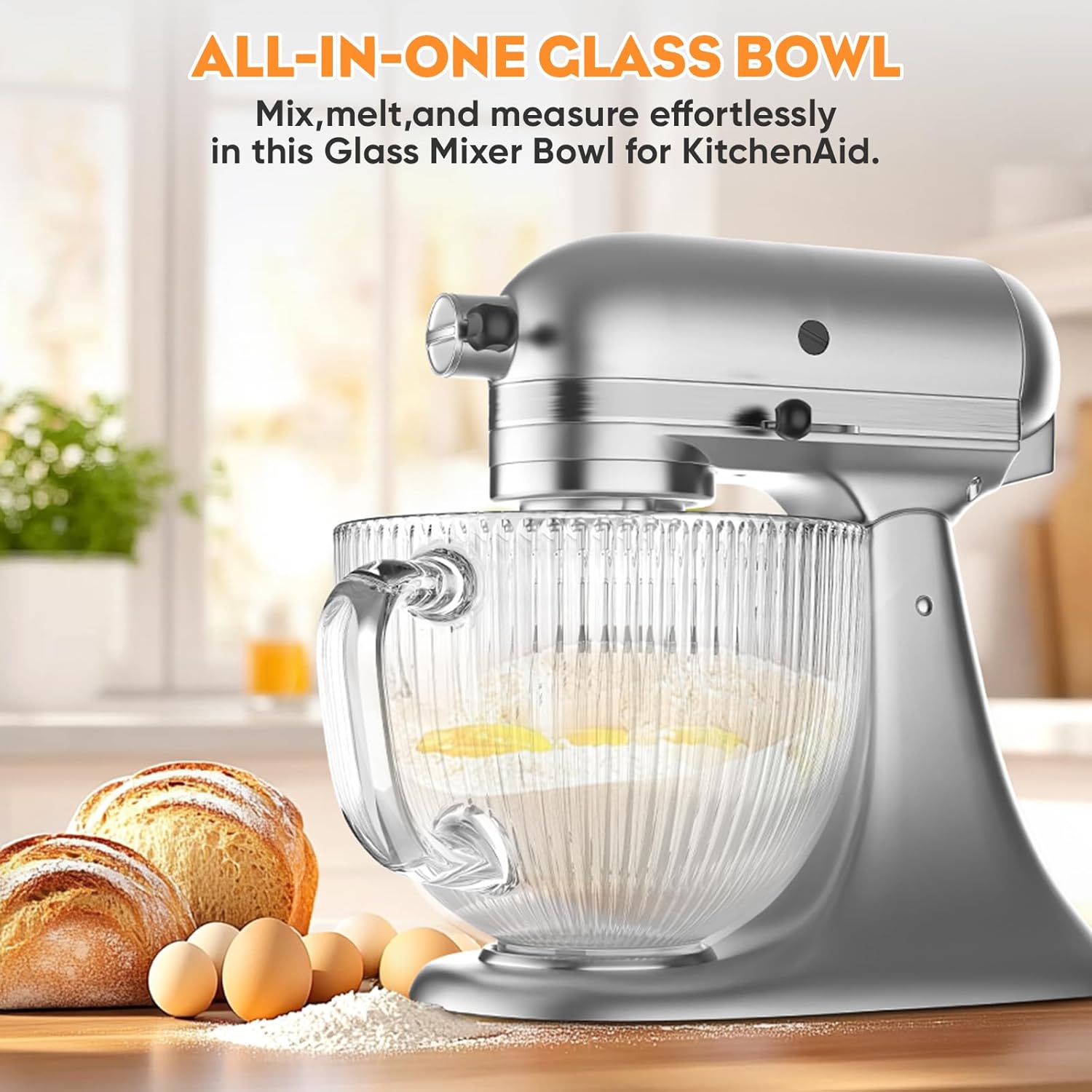 GVODE ชามแก้วสําหรับ Kitchenai - Stand Mixer Bowl บทวิจารณ์และราคา