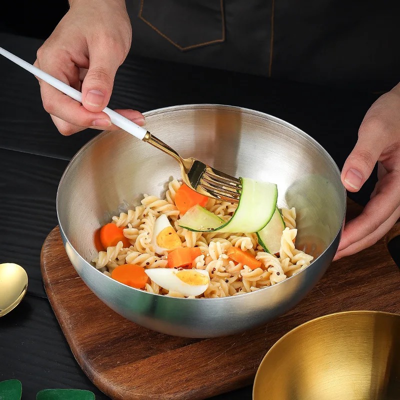 1PC ชามผสมสแตนเลสสําหรับสลัดซุ - Stand Mixer Bowl บทวิจารณ์และราคา