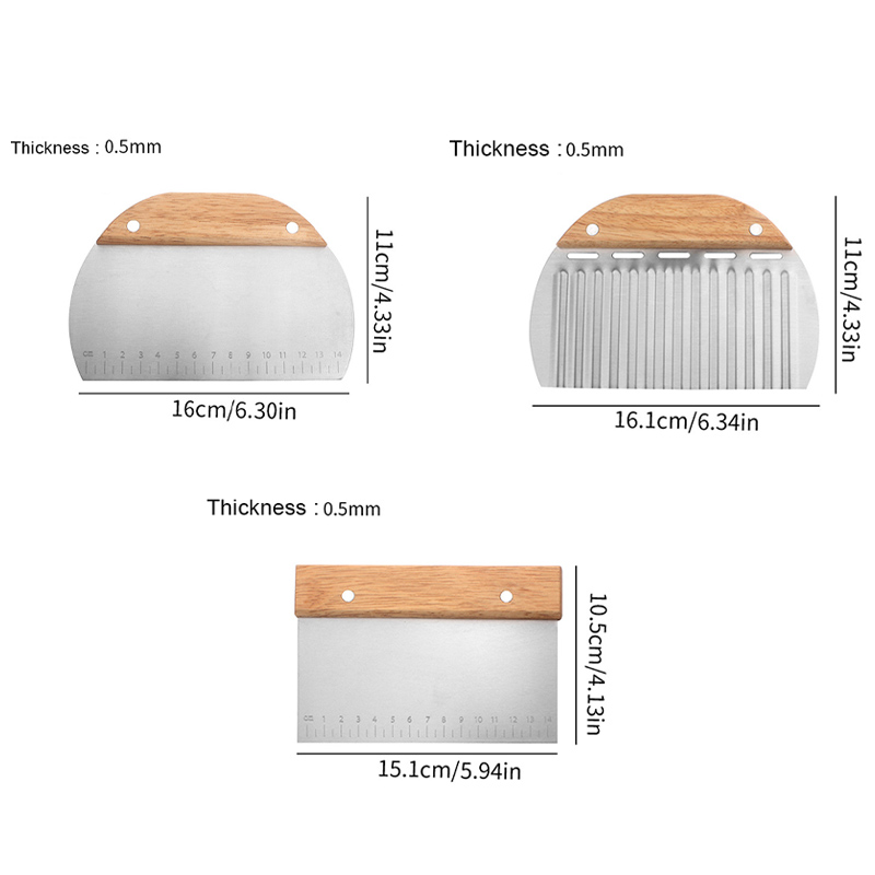 มีดขูดแป้งสแตนเลสพร้อมสเกลวัด  - Bench Scraper Dough บทวิจารณ์และราคา