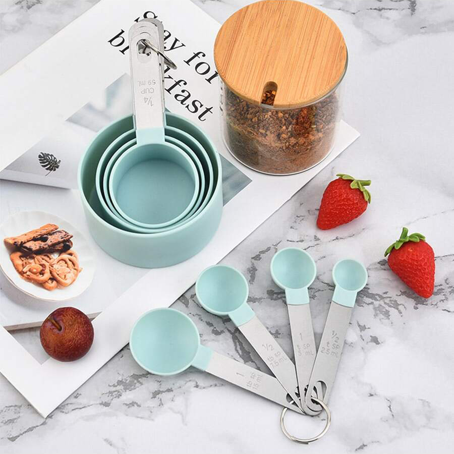 4 ชิ้น/8 ชิ้นถ้วยตวงพลาสติกชุด - Kitchen Baking Kit บทวิจารณ์และราคา