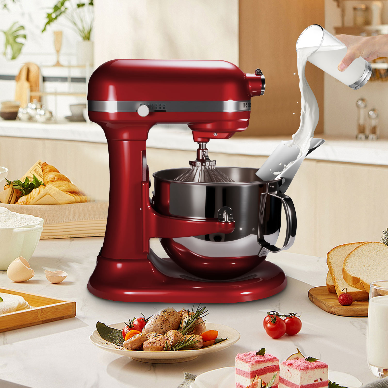 ที่กันหกของเหลวสแตนเลส 1 ชิ้น  - Stand Mixer Bowl บทวิจารณ์และราคา