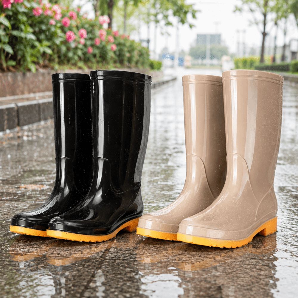 รองเท้าบูทยางกันฝนผู้หญิงแบบยา - Kitchen Job บทวิจารณ์และราคา
