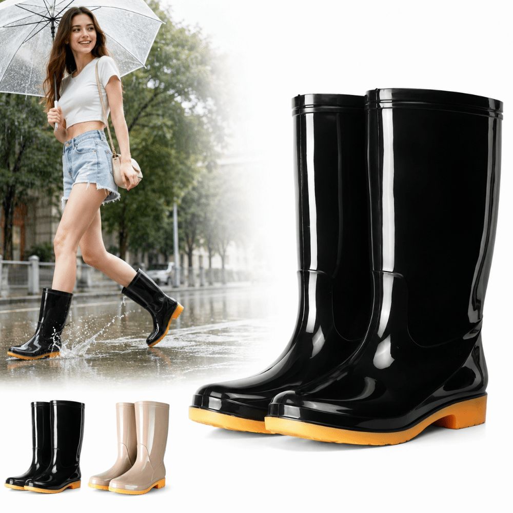 รองเท้าบูทยางกันฝนผู้หญิงแบบยา - Kitchen Job บทวิจารณ์และราคา
