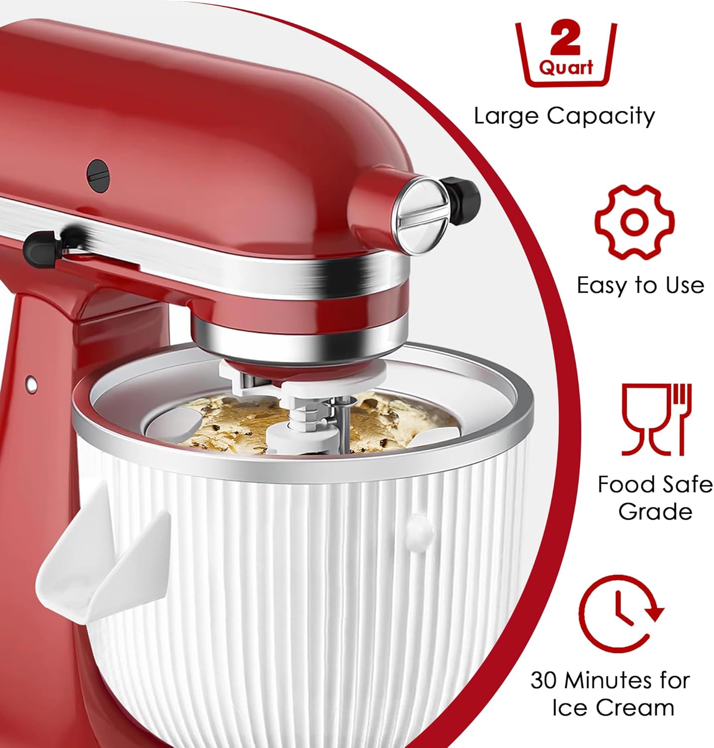 อุปกรณ์เสริมเครื่องทําไอศกรีมส - Stand Mixer Bowl บทวิจารณ์และราคา