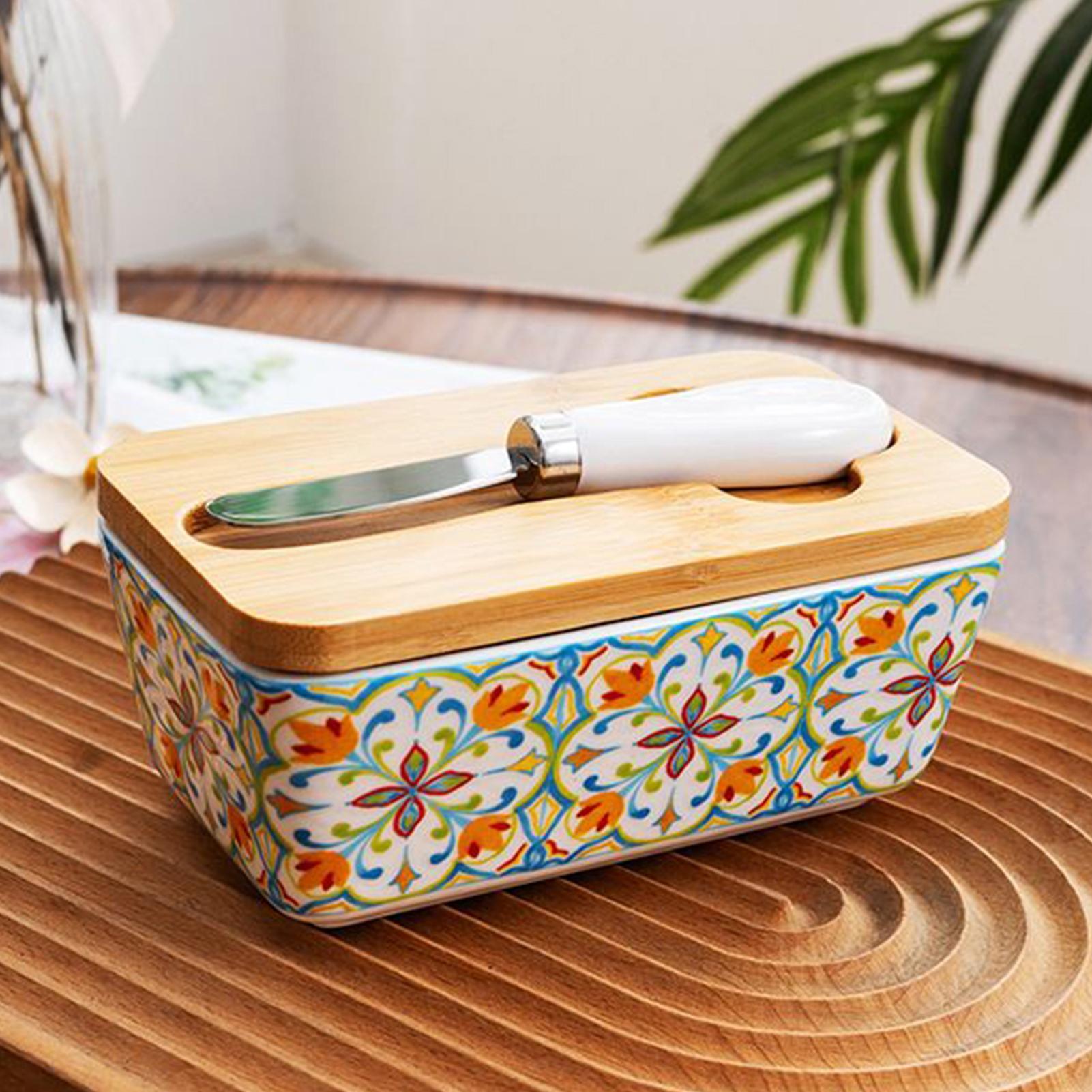 จานเนยเซรามิคภาชนะบรรจุเนยพร้อ - Kitchen Baking Counter บทวิจารณ์และราคา