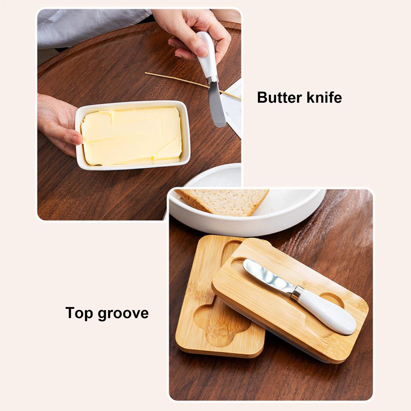 จานเนยเซรามิคภาชนะบรรจุเนยพร้อ - Kitchen Baking Counter บทวิจารณ์และราคา