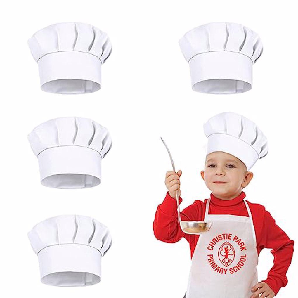 หมวกเชฟเด็ก 4 ชิ้น สูง 21 ซม.  - Baking Kitchen Kids บทวิจารณ์และราคา